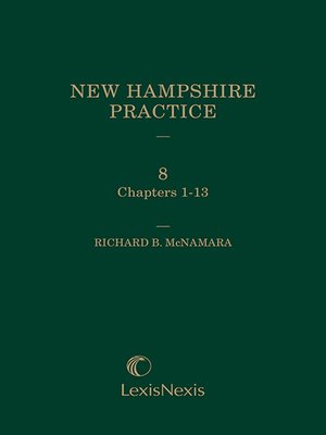 cover image of New Hampshire Practice: Personal Injury: Tort and Insurance Practice